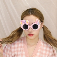 Ochelari Decorativi, Flippy, pentru Petrecere, din ABS, Unisex, Model Happy Birthday, 13.5 x 8.5 cm, Roz