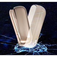 Husa Flippy pentru IQOS 3.0 DUO, de Protectie, Anti Soc si Zgarieturi, din Plastic, 12 x 4.5 cm, Negru Transparent