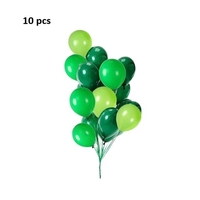 Set 10 Baloane din Latex, Flippy, Model Party, 30 cm, Verde Diferite Nuante, 2.8 g