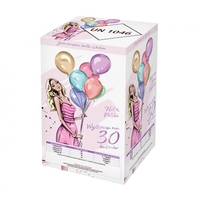 Butelie Heliu de Unica Folosinta, Flippy, Butelie pentru 30 Baloane Latex, ideala pentru Petreceri si Evenimente, 0.20 m3, 24 x 24 x 42 cm, Rosu