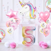 Balon din Folie Metalizata Gradient Flippy, Figurina Cifra, Tema Aniversare 100 cm, Ambalaj Individual, Pai inclus, Umflare cu Aer sau Heliu, Multicolor, Cifra 5