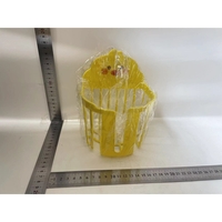 Suport pentru Hartie Igienica, Flippy, din Plastic PP, Montare pe Perete cu Adeziv, Model Ratusca, 17.5x13.5x12 cm, Galben