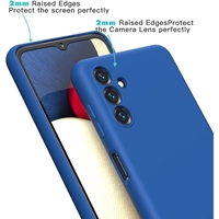 Husa de Protectie, Flippy, pentru Samsung Galaxy A35, Liquid Silicone, cu Microfibra pe Interior, Protectie Antisoc, Compatibil Incarcare Wireless, Albastru