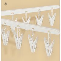 Uscator de Rufe Vertical, Flippy, 2 Niveluri, Pliabil, din ABS+PP+Otel Inoxidabil, Rotire 360 Grade, 130 x 75 cm, Alb
