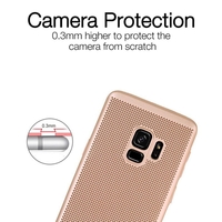 Husa Samsung Galaxy A8 2018 Ultra Slim cu aerisire Auriu