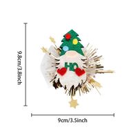 Agrafa de Par, Flippy, Tema Craciun, Model Gnom, din Panza, 9.8 x 9 cm, Multicolor