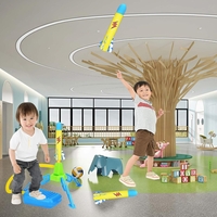 Jucarie pentru Copii, Flippy, Lansator de Rachete cu Piciorul, un Singur Lansator, 3 Rachete cu Lumini, 40.5 cm Inaltime, Multicolor