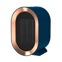 Radiator mini Incalzitor, Flippy, Element de Incalzire PTC, Putere 1200 W, Radiator cu termostat reglabil, 19.5 x 12.5 x 12.5 cm, 800 g, Albastru
