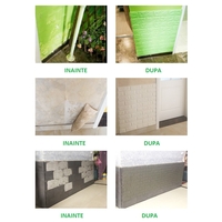 Set 10 Stickere de Perete, Flippy, Autoadezive, 70 x 77 cm, Suprafata Acoperita 5.3 mp, din PVC, Model Stelute Albastre, Alb