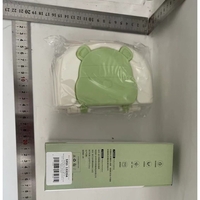 Set 7 Piese de Spalat/Uscat Biberoane, Flippy, Portabil, Peri de Silicon, pentru Tetine, Suzete, Biberoane, Paie, Cutie Inclusa, 16 x 11 x 5 cm, Model Ursulet, Verde