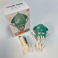 Caracatita Dansatoare, Flippy, +3 Ani, 3 Moduri, din ABS, Incarcare USB, cu Undita Inclusa, 12.6 x 7.6 x 20.7 cm, Verde