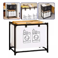 Cos de Rufe, Flippy, 1 Cos, Cadru de Otel Inoxidabil, 97 x 44 x 57 cm, Negru