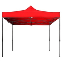 Cort pliabil pentru Evenimente, cadru metalic pentru curte si gradina, 2x2 m, Rosu, Flippy