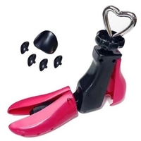 San/Calapod Pro Reglabil, Flippy, Alungire si Largire 4 Directii, Marime 40-47, Pantofi, Ghete, Adidasi, Arc, 22 x 21.5 x 7 cm, Roz / Negru