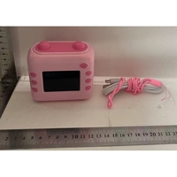 Camera Instantanee pentru Copii, Flippy, cu Functie de Printare, Cablu USB-C, Bluetooth, compatibil iOS/Android, Imprimare APP, Model Urechi, Snur Subtire Inclus, Roz