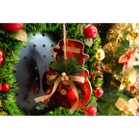 Ornament brad, Flippy, Om de zapada, Rosu, Lucios, 14*17CM, Acril, Interior/ Exterior