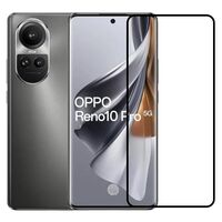 Folie Sticla Securizata, Flippy, Compatibila cu Oppo Reno 10 Pro, Full Glue, Margini Negre, Transparent