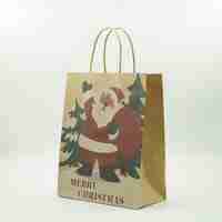 Set 12 Pungi Cadou, Flippy, Imprimeu Tematica Craciun, Model Random, din Hartie, Impachetare Usoara a Cadourilor, 18.5x22.5x8.5 cm, Multicolor
