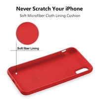 Husa protectie compatibila cu Apple iPhone X/XS Liquid Silicone Case Rosu