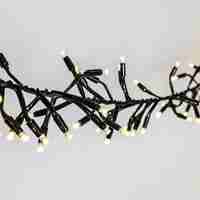 Instalatie Craciun Profesionala de Exterior IP65, 264 m, 2640 Led-uri Mari ,Liniara, Alb cald, Interconectabila, Prelungitor 6.5 m inclus, Fir Negru, Flippy