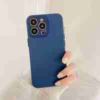 Husa protectie Flippy compatibila cu Huawei P40 Lite E Liquid Silicone Ring cu suport rotativ Albastru