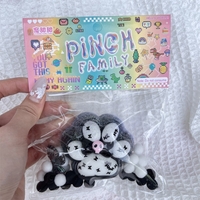 Jucarie Antistres Squishy, Flippy, cu Revenire Lenta, Squeeze Pinch Family, Model Cat Paw, Ambalaj Transparent, Alb/Negru