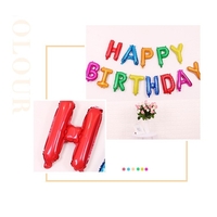 Set 13 Baloane Folie, Flippy, Tip Ghirlanda, Model Happy Birthday, 40 cm, Multicolor