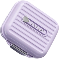 Cutie Medicamente, Flippy, Mov, 7 Compartimente, Portabila si Compacta, 7.8x7.2x3.5 cm, Ideala pentru Uzul Cotidian