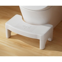 Scaunel WC, Flippy, Tratament Impotriva Hemoroizilor si Constipatiei, Scaun Inaltator WC Copii, Suport Picioare WC, Taburet Inaltator Pozitia Corecta Ghemuit Pe WC, Plastic Rezistent, 17x22x38 cm, Alb