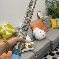 Tub de Confetti, Flippy, Money, 60x5 cm, Confetii Asortate Model Dolari, Eliberare prin Rasucire, Multicolor