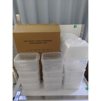 Cutii de depozitare alimente, Flippy, Set din 24 Cutii pentru Condimente, Cereale, Cutii pentru Bucatarie, din Plastic PP, Cutii Alimentare, Diferite Dimensiuni, Transparente