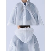 Pelerina de Ploaie, Flippy, pentru Copii 100-145 cm, din EVA, Impermeabila, Inchidere cu Capse, Alb