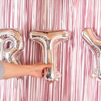 Balon Folie Metalizata Litera T, Flippy, 40 cm, Umflati cu Heliu sau Aer, Ambalaj Individual, Pai inclus, Argintiu