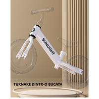 Bicicleta de Echilibru, Pentru Copii, Flippy, Fara Pedale, Cu Doua Roti, 2-6 Ani, Inaltime Reglabila, 82 x 55 x 45 cm, Alb