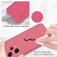 Husa de Protectie, Flippy, pentru Xiaomi Redmi Note 12 Pro 5G, Liquid Silicone, cu Microfibra pe Interior, Protectie Antisoc, Compatibil Incarcare Wireless, Rosu Camellia