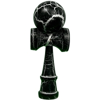 Jucarie Profesionala Kendama, Flippy, din Lemn, 18 cm, Negru/Alb
