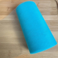 Tul Decorativ, Flippy, 15 cm Latime, 22 cm Lungime, din Poliester, Albastru