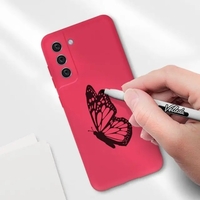 Husa protectie Flippy pentru Samsung S21 FE Liquid Silicone Fuchsia/Roz