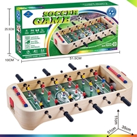 Masa de Fotbal cu Teren, Flippy, fara Picioare, 6 Manere, Tablou de Scor, 51.5 x 10 x 25.5 cm, din Lemn/Otel, Crem/Verde