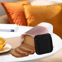 Cutie Depozitare Paine, Flippy, din Plastic, 34 x 13 cm, Pastreaza Prospetimea, Capac Negru