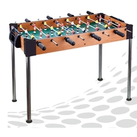 Masa de Fotbal, Flippy, cu Picioare Inalte, 8 Manere, Tablou de Scor, 86 x 62 x 65 cm, din Lemn/Otel si ABS, Maro