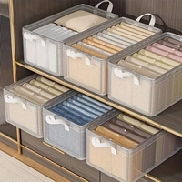 Cutie de Depozitare Tip Cos, Flippy, Material Textil Transparent, Pliabila, 47x28x20 cm, 35 l, Cadru Metalic, cu Manere, Alb