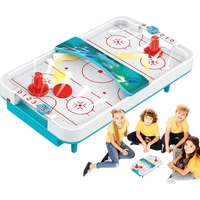 Masa Ice Hockey, Flippy, cu Tabela de Scor, 2 Pucuri, din ABS, pentru Adulti/Copii +5 Ani, 28 x 8 x 16 cm, Alb/Albastru