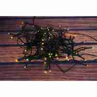 Instalatie Craciun, 22 metri, 200 de LED-uri, Alb Cald, cu energie solara, liniar, interior/exterior, Flippy