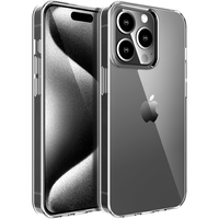 Husa de Protectie din Silicon, pentru Apple iPhone 15 Pro Max, PC, Antisoc, Rezistenta la Impact, Transparenta