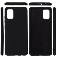 Husa protectie compatibila cu Samsung A71 Liquid Silicone Case Negru