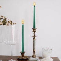 Lumanare Decorativa, Flippy, pentru Masa, 25 cm, din Parafina, fara Fum, Ardere 7.5h, Verde