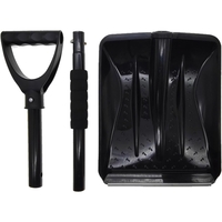 Lopata de Zapada, Flippy, Multifunctionala, Demontabila, cu Maner Antiderapant, Aluminiu, Plastic, Solutia pentru Iarna, pentru Deszapezire, 80x11x25.7 cm, Neagra