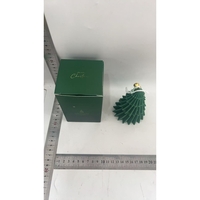 Lumanare de Craciun Parfumata, Flippy, Lumanare Rotativa cu Aromaterapie, Model Brad de Craciun forma Lunga, din Ceara de Soia, 11 x 8 x 8 cm, Verde