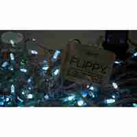 Instalatie Craciun, 145 m, 3480 Led-uri ,Franjuri, Alb rece, Flash, Alimentator, Interconectabila, Prelungitor 6.5 m inclus, Fir Transparent Cauciucat, 220v, Flippy